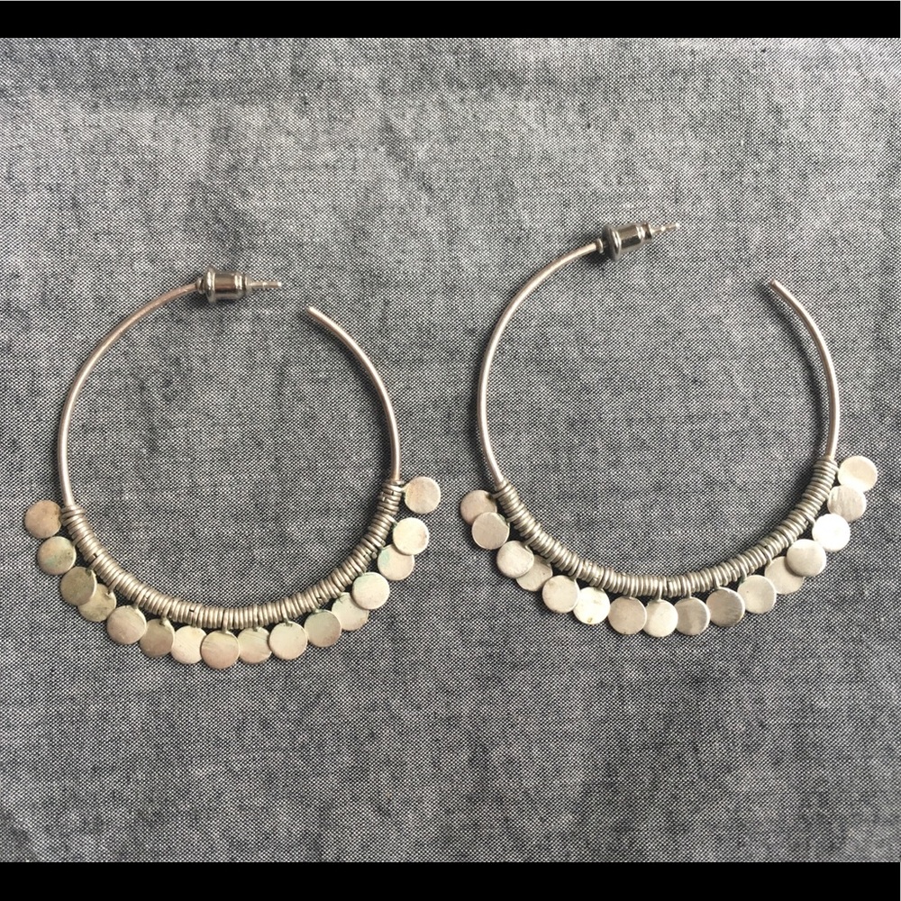 Stella and Dot fringe hoop earrings